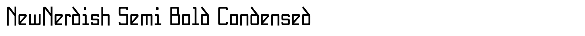 NewNerdish Semi Bold Condensed image
